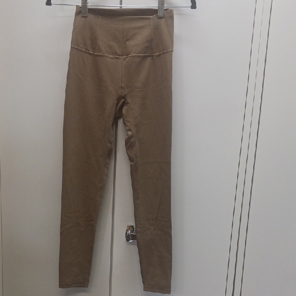 Set Of FREE MOVEMENT Tan High-Waisted Leggings and Sports Bra